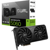 ASUS GeForce RTX 5060 DUAL OC EVO Edition 8GB, Tarjeta gráfica negro, GeForce RTX 5060, 8 GB, GDDR7, 128 bit, 7680 x 4320 Pixeles, PCI Express 5.0