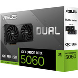 ASUS GeForce RTX 5060 DUAL OC EVO Edition 8GB, Tarjeta gráfica negro, GeForce RTX 5060, 8 GB, GDDR7, 128 bit, 7680 x 4320 Pixeles, PCI Express 5.0