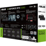 ASUS GeForce RTX 5060 DUAL OC EVO Edition 8GB, Tarjeta gráfica negro, GeForce RTX 5060, 8 GB, GDDR7, 128 bit, 7680 x 4320 Pixeles, PCI Express 5.0