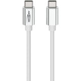 Ansmann Cable de datos y carga USB Tipo-C a Tipo-C blanco