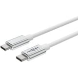 Ansmann Cable de datos y carga USB Tipo-C a Tipo-C blanco