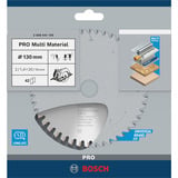 Bosch 2 608 641 195 hoja de sierra circular 13 cm 1 pieza(s) Multi, 13 cm, 2 cm, 1,4 mm, 2 mm, HLTG (dentado trapezoidal)