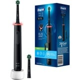 Braun Pro 3 Pro3 3000 Adulto Cepillo dental oscilante Negro, Cepillo de dientes eléctrico negro, Adulto, Cepillo dental oscilante, Cuidados diarios, Sensible, Blanqueador, Negro, 2 min, Negro