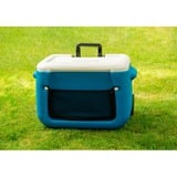 Coleman Nevera de malla Poly-lite con ruedas 50QT azul/blanco