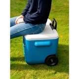 Coleman Nevera de malla Poly-lite con ruedas 50QT azul/blanco