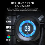 Corsair NAUTILUS RS LCD-Modul, Pantalla negro