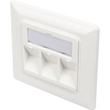 Digitus Caja vacía para módulos Keystone, 3x RJ-45, Caja de conexiones blanco