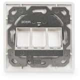 Digitus Caja vacía para módulos Keystone, 3x RJ-45, Caja de conexiones blanco
