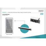 Digitus DN-95427, Regleta negro/Aluminio
