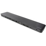 Digitus Estación de acoplamiento universal para portátil de 14", USB Type-C™ negro, USB Type-C™, Alámbrico, USB 3.2 Gen 1 (3.1 Gen 1) Type-C, 100 W, 1000 Mbit/s, Negro, MMC, MicroSD (TransFlash), SDHC