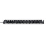 Digitus Regleta de enchufes 19" PDU con perfil de aluminio, 10 salidas, 8x C13, 2x C19 negro/Aluminio