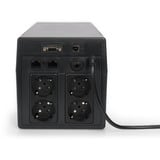 Digitus SAI interactiva en línea, 1000 VA/600 vatios, UPS negro