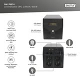 Digitus SAI interactiva en línea, 1000 VA/600 vatios, UPS negro