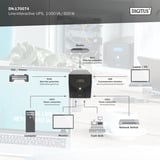Digitus SAI interactiva en línea, 1000 VA/600 vatios, UPS negro