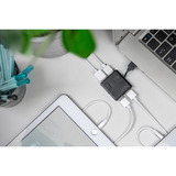 Digitus USB 2.0 4 puertos, Hub USB negro
