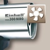 EINHELL HGG 300 Niro (DE/AT), Decapador por aire caliente acero fino/Negro