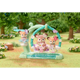 EPOCH Sylvanian Families - Set de juego Bebés ciervo con columpio de flores, Juegos de construcción 