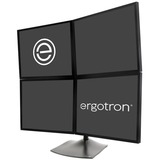 Ergotron DS Series DS100 Quad Monitor Desk Stand 61 cm (24") Negro Escritorio, Soporte de monitor negro, 14 kg, 61 cm (24"), 75 x 75 mm, 100 x 100 mm, Negro