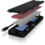 ICY BOX IB-DK2116-C Acoplamiento USB 3.2 Gen 2 (3.1 Gen 2) Type-C Negro, Estación de acoplamiento Acoplamiento, USB 3.2 Gen 2 (3.1 Gen 2) Type-C, 100 W, 10,100,1000 Mbit/s, 10BASE-T, 100BASE-T, 1000BASE-T, Negro