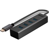 Lindy 43325 hub de interfaz USB 3.2 Gen 1 (3.1 Gen 1) Type-C 5000 Mbit/s Gris, Hub USB USB 3.2 Gen 1 (3.1 Gen 1) Type-C, USB 3.2 Gen 1 (3.1 Gen 1) Type-A, 5000 Mbit/s, Gris, Aluminio, Plástico, 0,3 m
