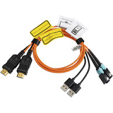 Lindy Extensor HDMI 8K60 de fibra óptica MPO 100m, Alargador de HDMI naranja/Negro