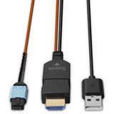 Lindy Extensor HDMI 8K60 de fibra óptica MPO 100m, Alargador de HDMI naranja/Negro