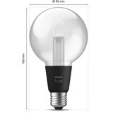 Philips Hue White & Color Ambiance Lightguide G95 Globo - Lámpara inteligente E27, Lámpara LED 