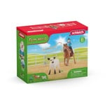 Schleich Farm World Cowgirl Team Roping Fun, Muñecos Granja, 3 año(s), Multicolor