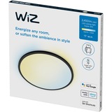 WiZ Superslim techo 22 W, Luz de LED negro, Luz de techo inteligente, Negro, Wi-Fi/Bluetooth, LED, Bombilla(s) no reemplazable(s), 2700 K