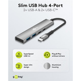 goobay 76563, Hub USB gris