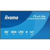 iiyama LH8666UHSB-B1AG, Pantalla de gran formato negro (mate)