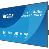 iiyama LH8666UHSB-B1AG, Pantalla de gran formato negro (mate)