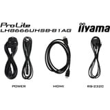 iiyama LH8666UHSB-B1AG, Pantalla de gran formato negro (mate)