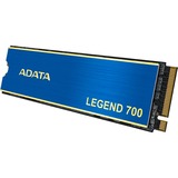 ADATA LEGEND 700 512 GB M.2 PCI Express 3.0 NVMe 3D NAND, Unidad de estado sólido azul/Dorado, 512 GB, M.2, 2000 MB/s
