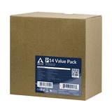 ARCTIC P14 Value Pack Carcasa del ordenador Ventilador 14 cm Negro negro, Ventilador, 14 cm, 1700 RPM, 0,3 sonio, 72,8 cfm, 123,76 m³/h