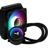 Aerocool MIRAGEL120 Refrigeración Líquida CPU Ventilador 12cm ARGB TDP 200W Negro, Refrigeración por agua negro, Sistema de refrigeración líquida todo en uno, 72,2 cfm, Negro