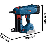 Bosch Clavadora de hormigón PRO a batería BITURBO GNB 18V-38 Professional solo, 18 Voltios, Nagler azul/Negro
