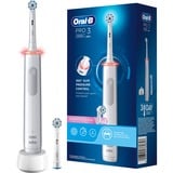 Braun Pro Sensitive Clean Pro 3 Adulto Cepillo dental oscilante Blanco, Cepillo de dientes eléctrico blanco, Adulto, Cepillo dental oscilante, Cuidados diarios, Sensible, Blanqueador, Blanco, 4 x 30 s, Sensitive White
