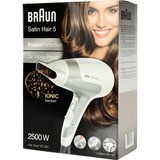 Braun Satin Hair 5 PowerPerfection HD580, Secador de pelo blanco/Plateado