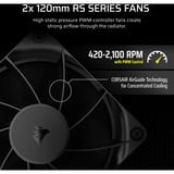 Corsair NAUTILUS 240 RS, Refrigeración por agua negro