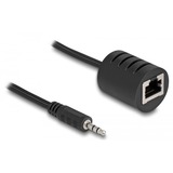 DeLOCK Extensor de audio estéreo RJ-45 hembra > jack de 3,5 mm, Cat.5, Adaptador negro