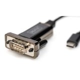 Digitus Adaptador USB tipo C™ serial, Cable negro, Negro, 1 m, DB-9, Macho, Macho, China