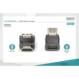 Digitus Conector HDMI-A > Enchufe HDMI-A 4K, Adaptador negro
