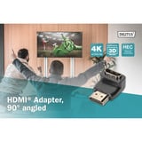 Digitus Conector HDMI-A > Enchufe HDMI-A 4K, Adaptador negro