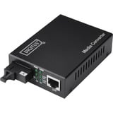 Digitus Convertidor de medios Gigabit bidireccional, RJ45 / SC negro
