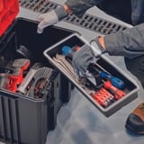 EINHELL Maletín de sistema E-Case M, Caja de herramientas negro/Rojo