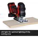 EINHELL Sierra de calar profesional a batería TP-JST 18/135 Li BL - Solo, 18 Voltios rojo/Negro