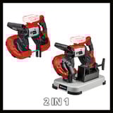 EINHELL TE-MB 18/127 U Li-Solo, 4504215, Sierra de cinta rojo/Negro