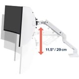 Ergotron HX Series 45-647-216 soporte para monitor 124,5 cm (49") Blanco Escritorio, Soporte de monitor blanco, Abrazadera, 19,1 kg, 124,5 cm (49"), 100 x 100 mm, Ajustes de altura, Blanco