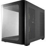 FSP  S380-BA bk, Cajas de torre negro, Micro Torre, PC, Negro, micro ATX, Mini-ITX, SPCC, Vidrio templado, Juego